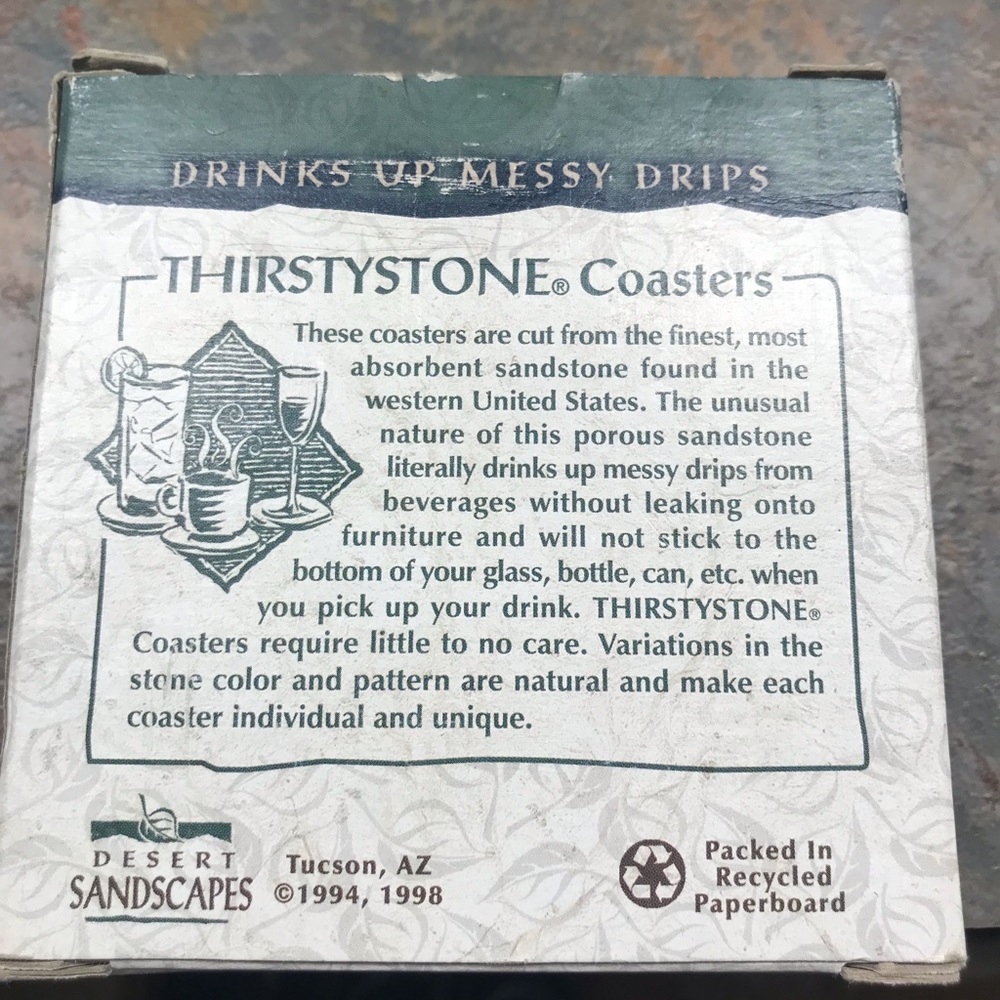 NIP Thirsty Stone Licensed/Vintage Black Labrador Retriever Coasters - Picture 3 of 8